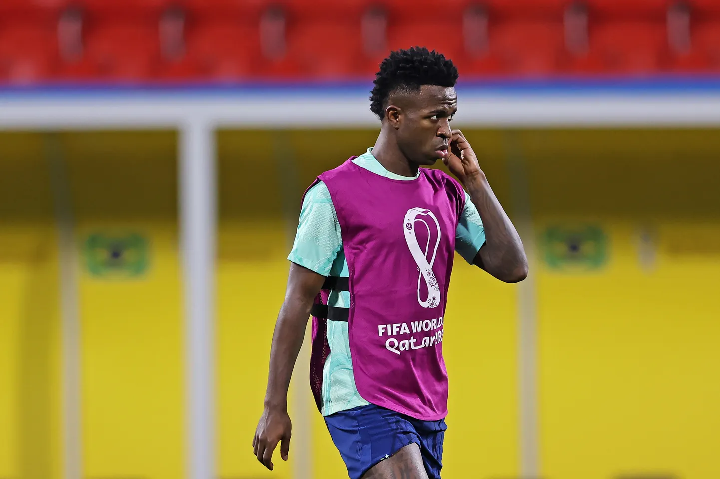 Brasiilia ründaja Vinicius Jr 8. detsembril 2022  Katari MMil Dohas Suur Hamadi staadionil treeningul