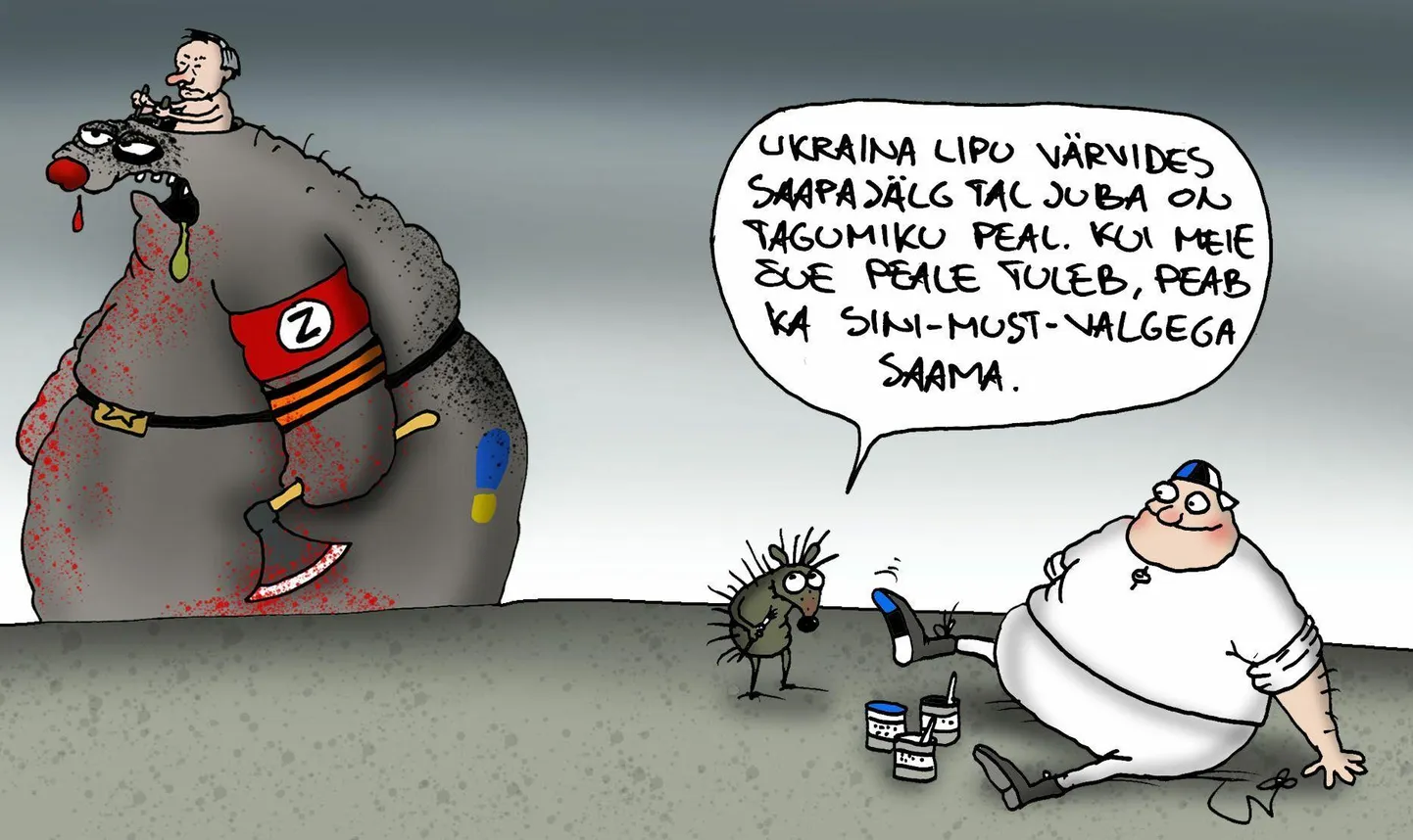 Urmas Nemvalts joonistab. FOTO: Urmas Nemvalts