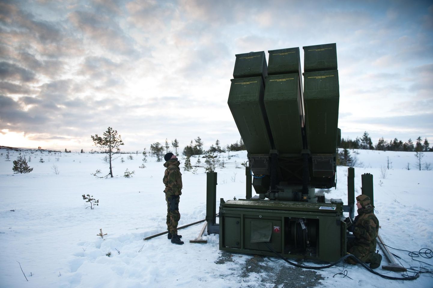 Pildil Norra armee keskmaa õhutõrjesüsteem NASAMS.