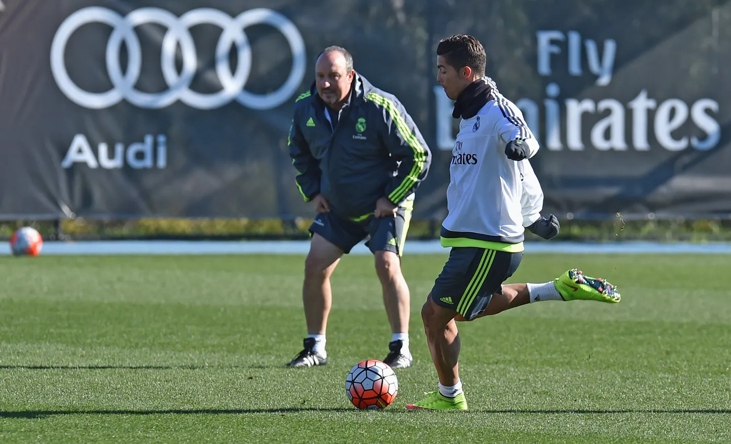 Cristiano Ronaldo ja Rafa Benitez.
