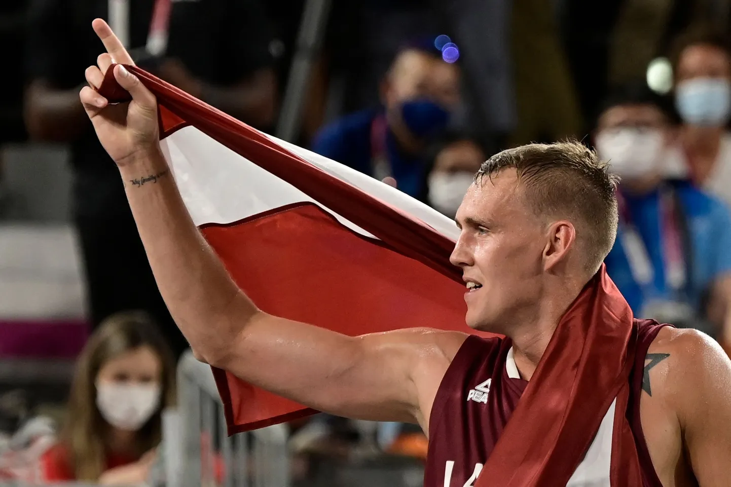 Nauris Miezis 2021. aastal Tokyo olümpiamängude võitjana.