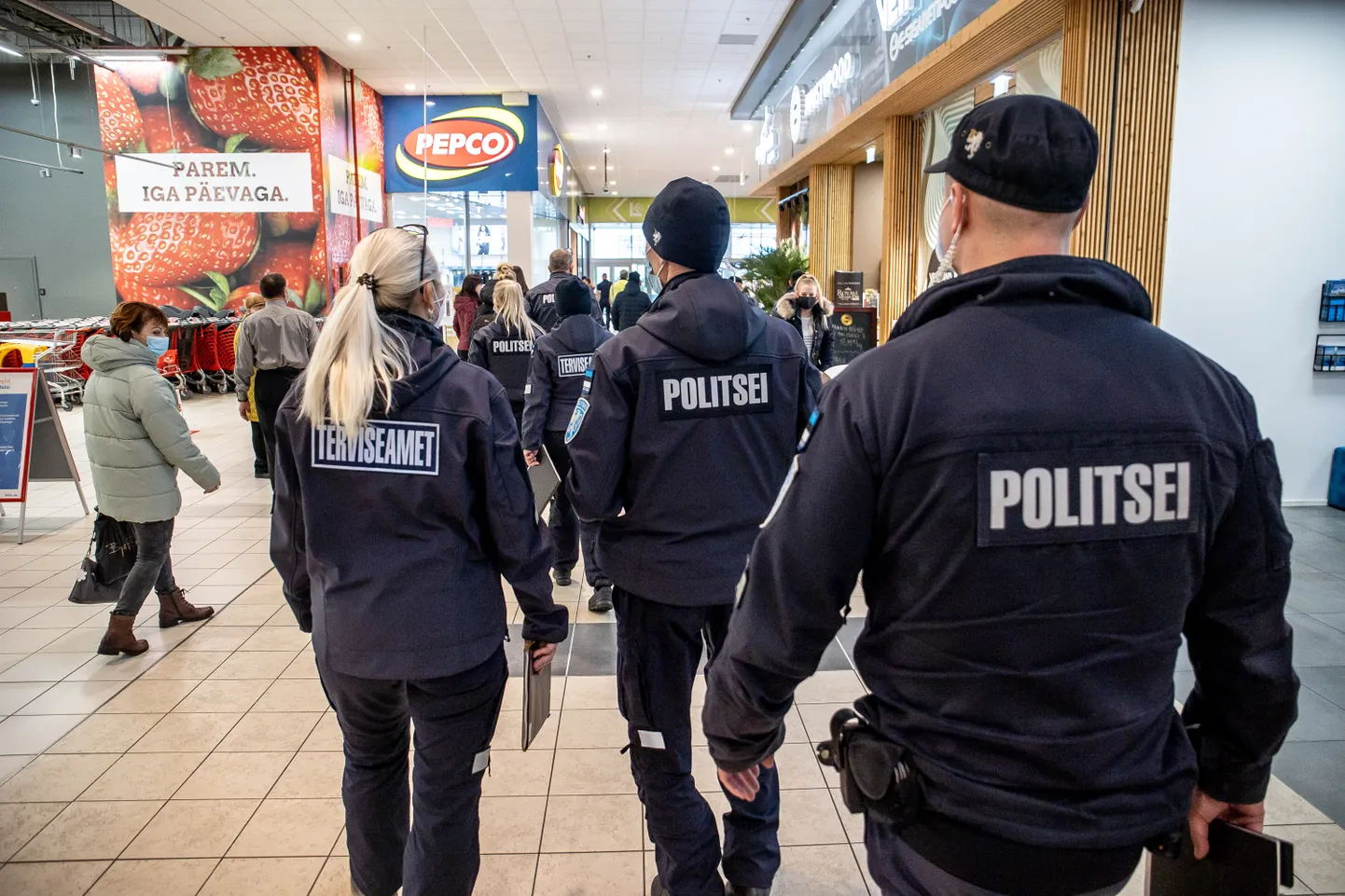 Pilt on illustreeriv. Politsei ja terviseameti ühisreid koroonareeglite kontrollimiseks.