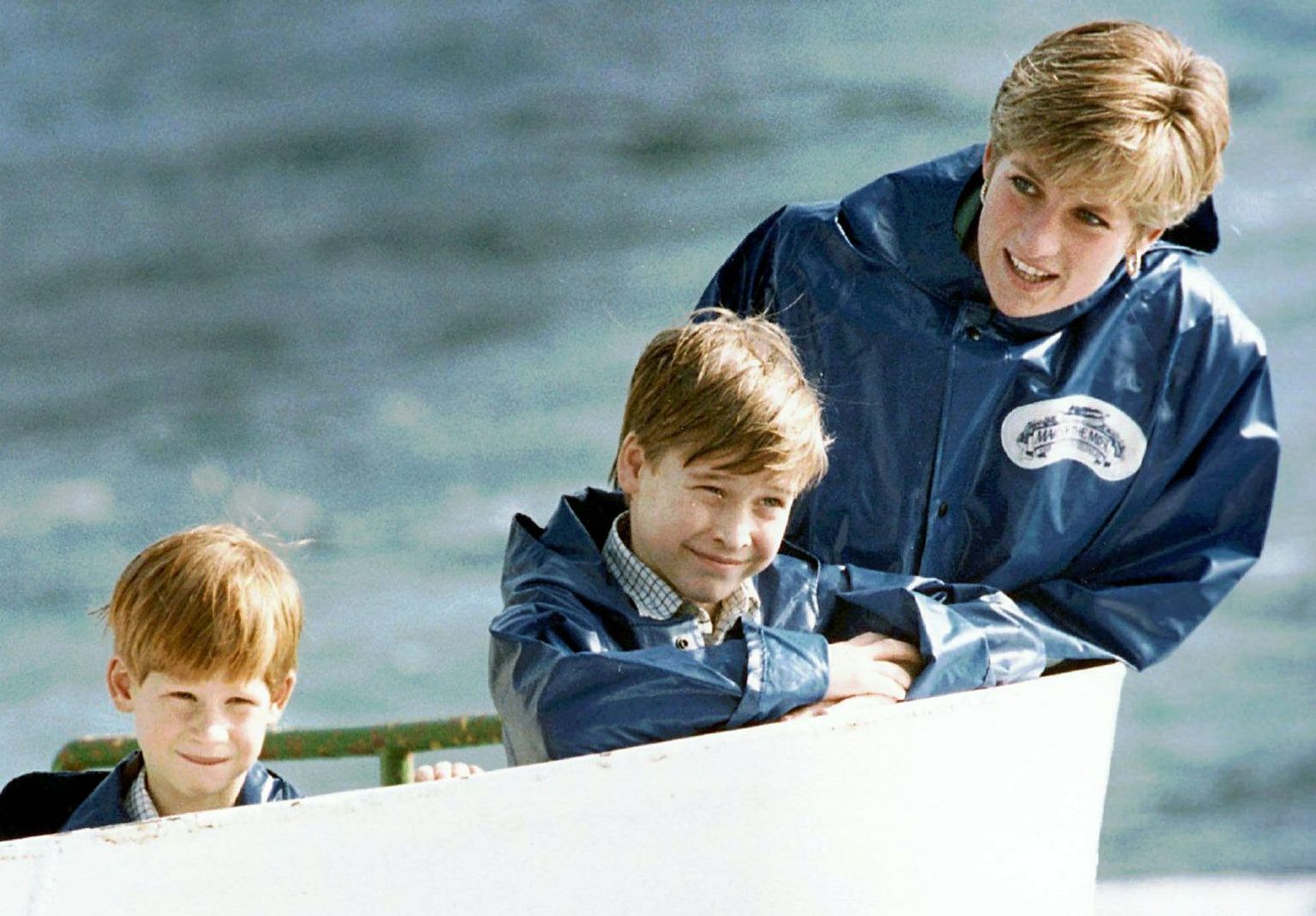 Printsess Diana poegade Harry ja Williamiga, 1991.