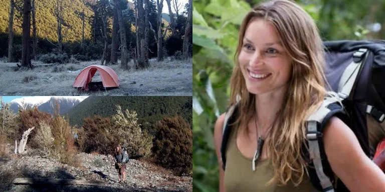 Miriam Lancewood ja tema metsaelu. Vasakul all ta elukaaslane Peter