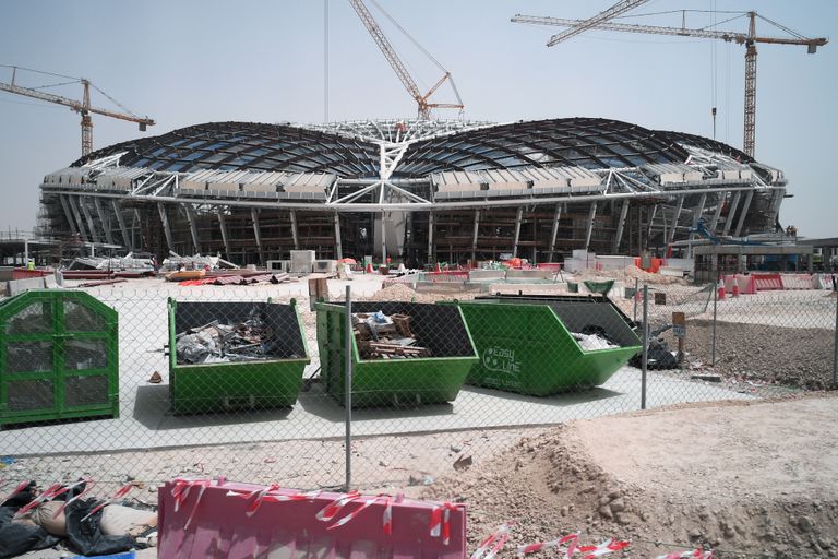 Katari Al-Wakrah staadioni ehitamine. Sellel staadionil toimuvad 2022. aasta jalgpalli MMi kohtumised