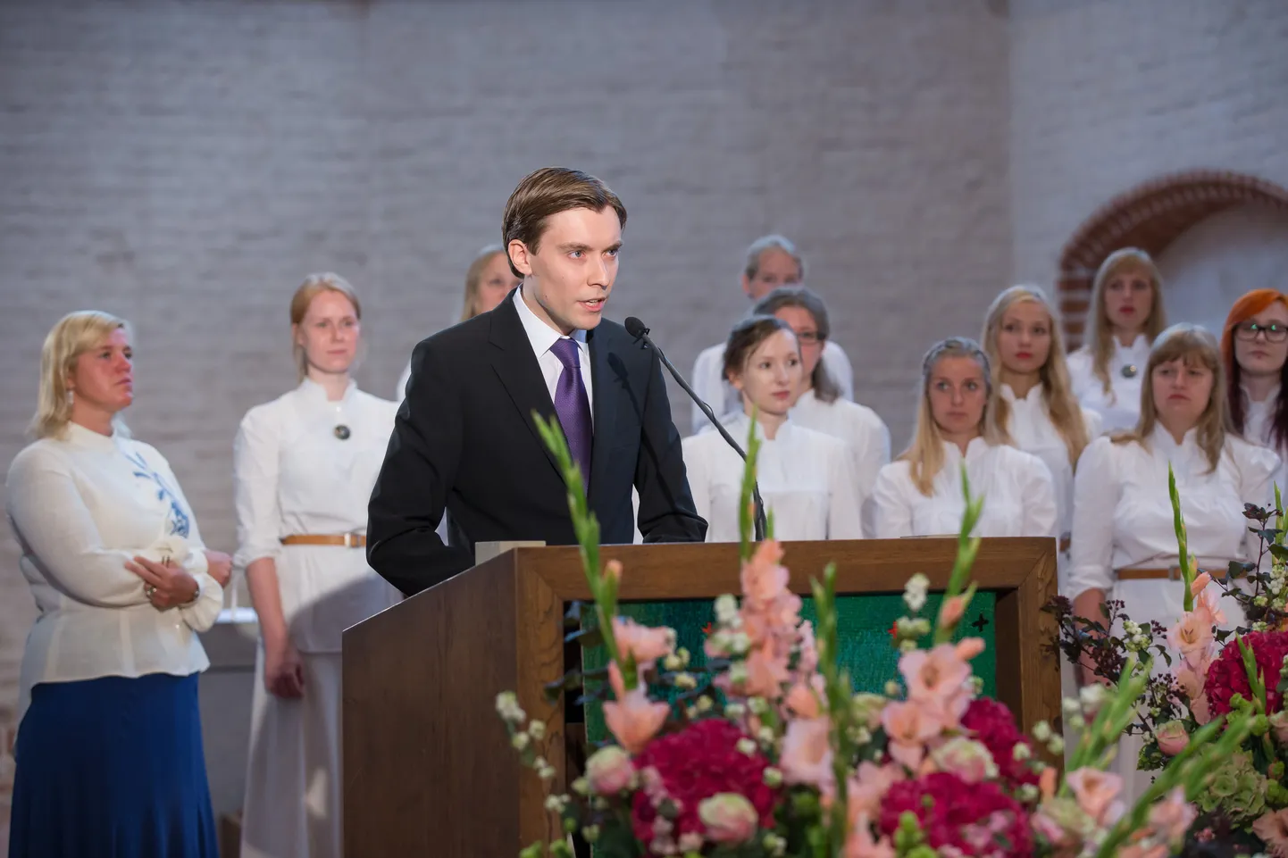 Martin Noorkõiv täna Tartu Ülikooli avaaktusel.