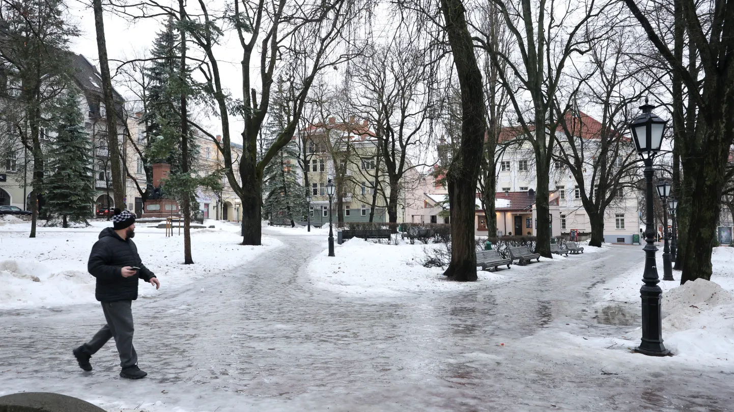 Tartu kesklinnast on enamik lund ära sulanud. Maratoni rajameistri sõnul on metsade vahel lund aga küll ja veel.