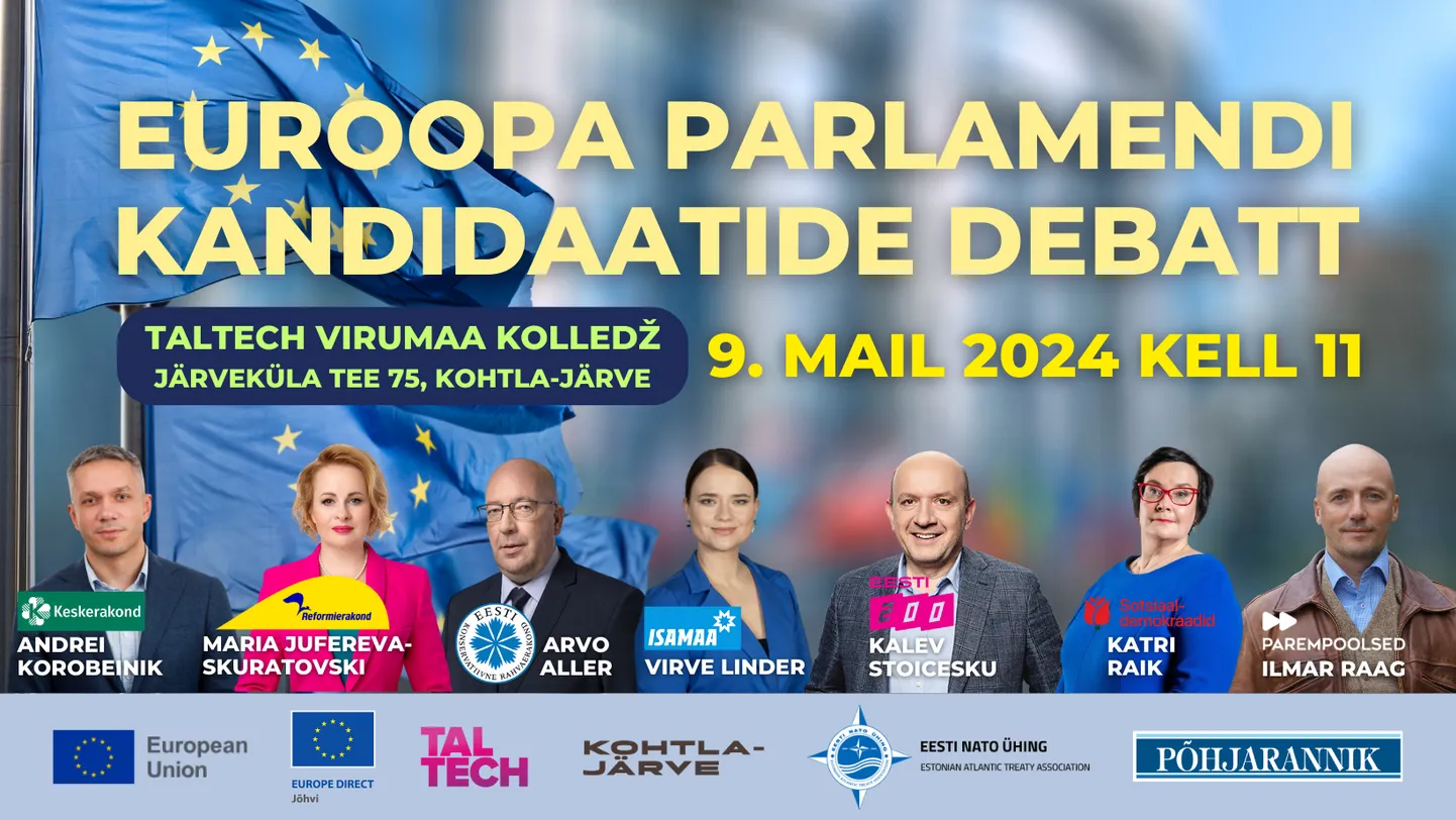 Euroopa parlamendi kandidaatide debatt Kohtla-Järvel.