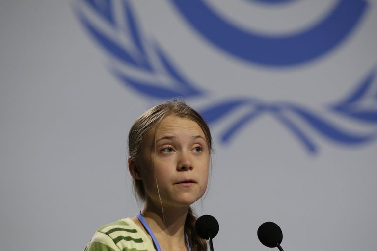 Greta Thunberg esinemas 11. detsembril Hispaanias Madridi kliimakonverentsil.