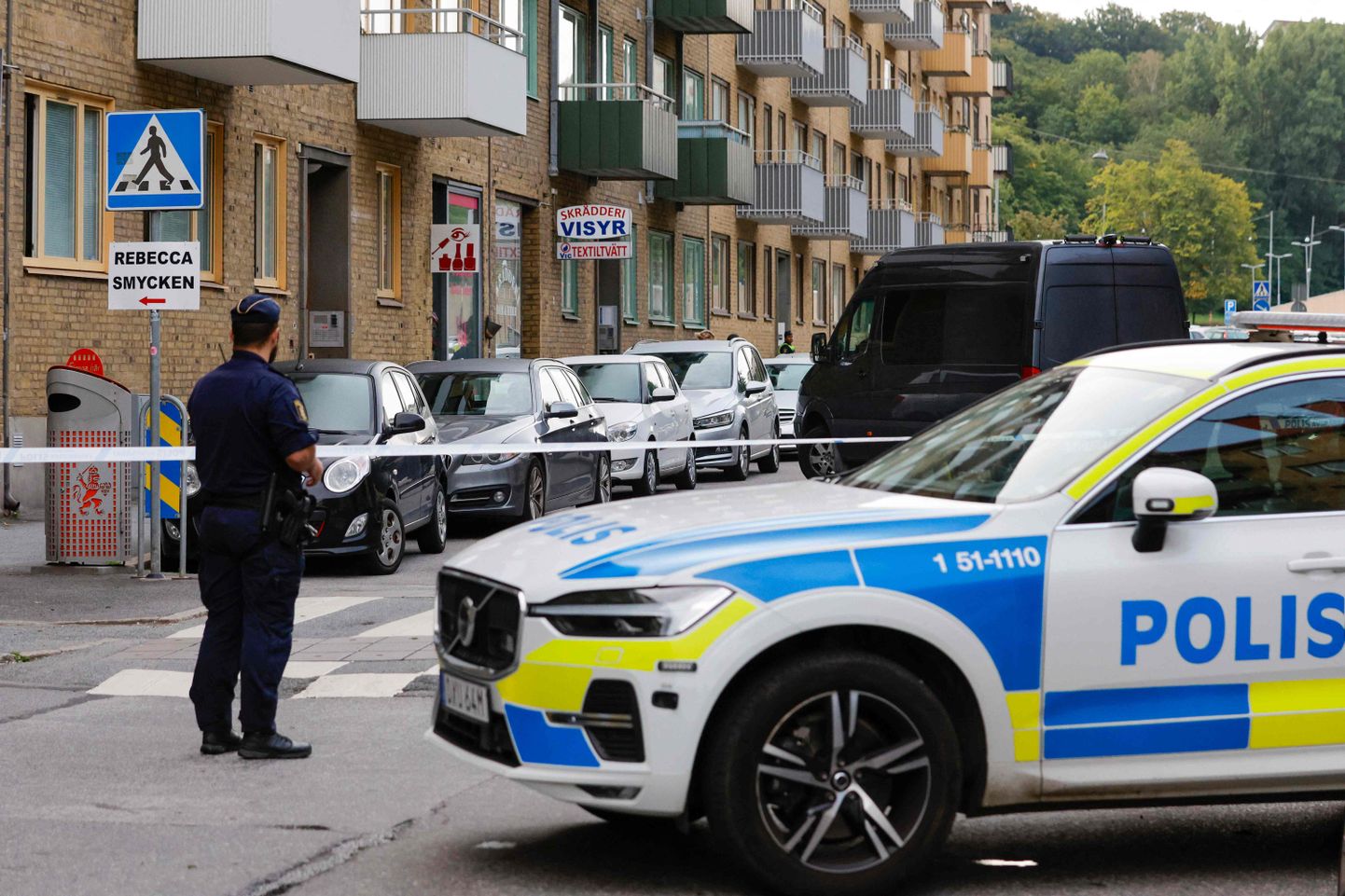 Rootsi politsei plahvatuskohal Göteborgis.