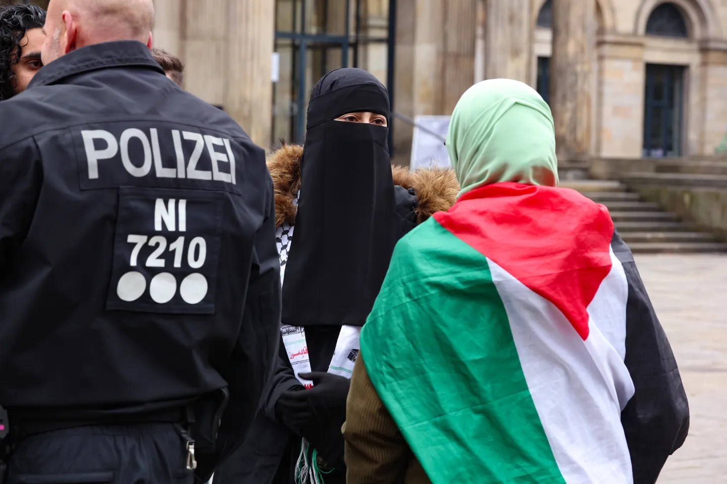 Palestiina toetuseks korraldatud meeleavaldus Saksamaal, Hannoveris.