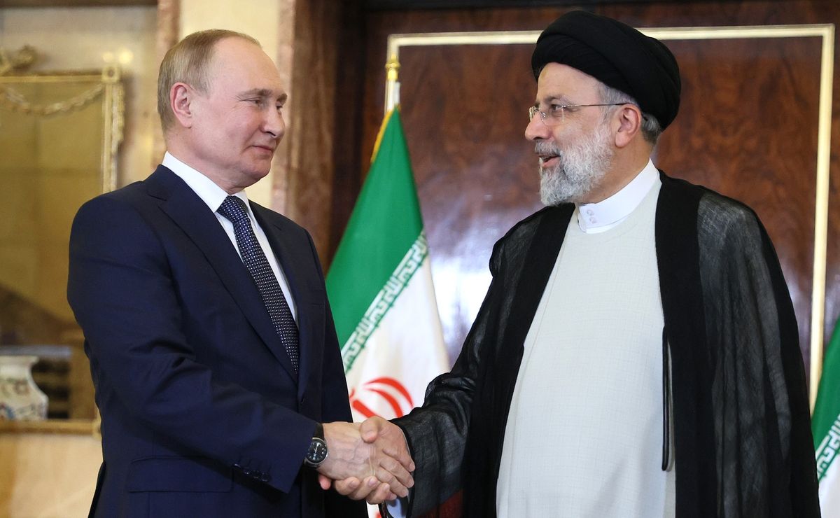 Путин и президент Ирана Сейед Эбрахим Раиси, Тегеран, 19 июля 2022 года.