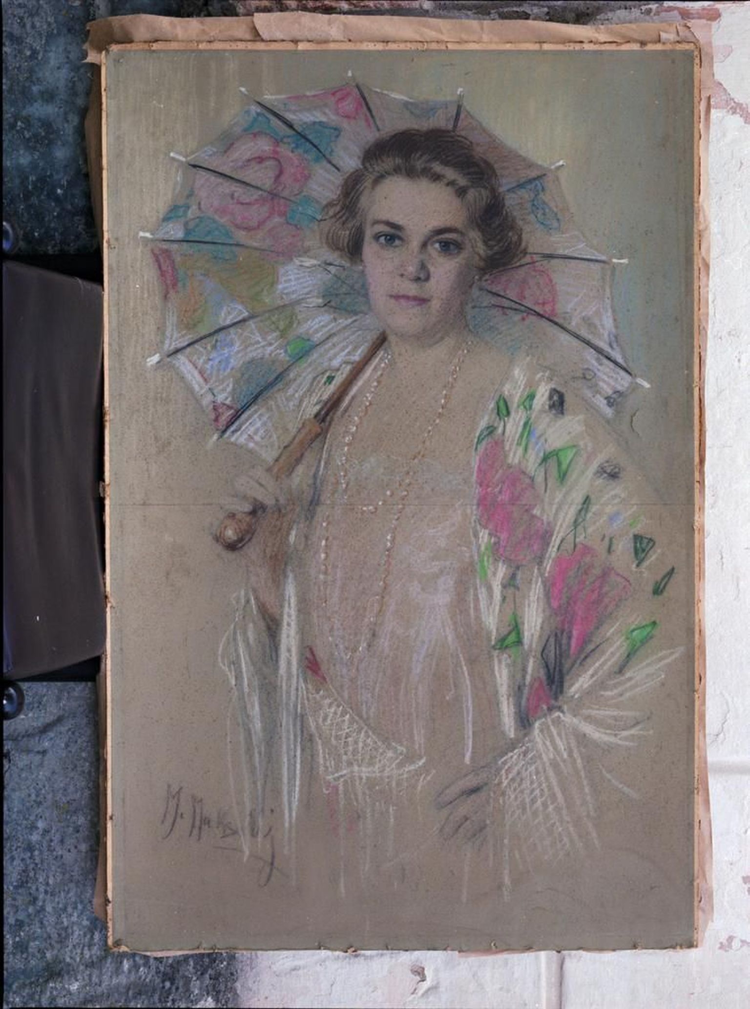 Ümberpildistus Maximilian Maksolly pastellmaalist Maria Laidoner 
Foto: Eesti Sõjamuuseum - Kindral Laidoneri Muuseum, KLM FT 1062:3/1 FN