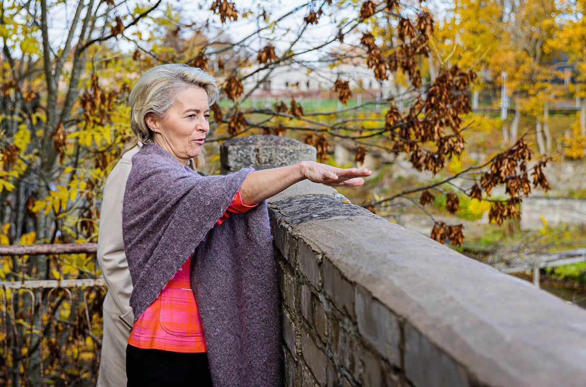 Ursula von der Leyen (pictured in city of Narva, Estonia) issued strict instructions to member states on ensuring gender equality among commissioner candidates, but the states failed to comply.
