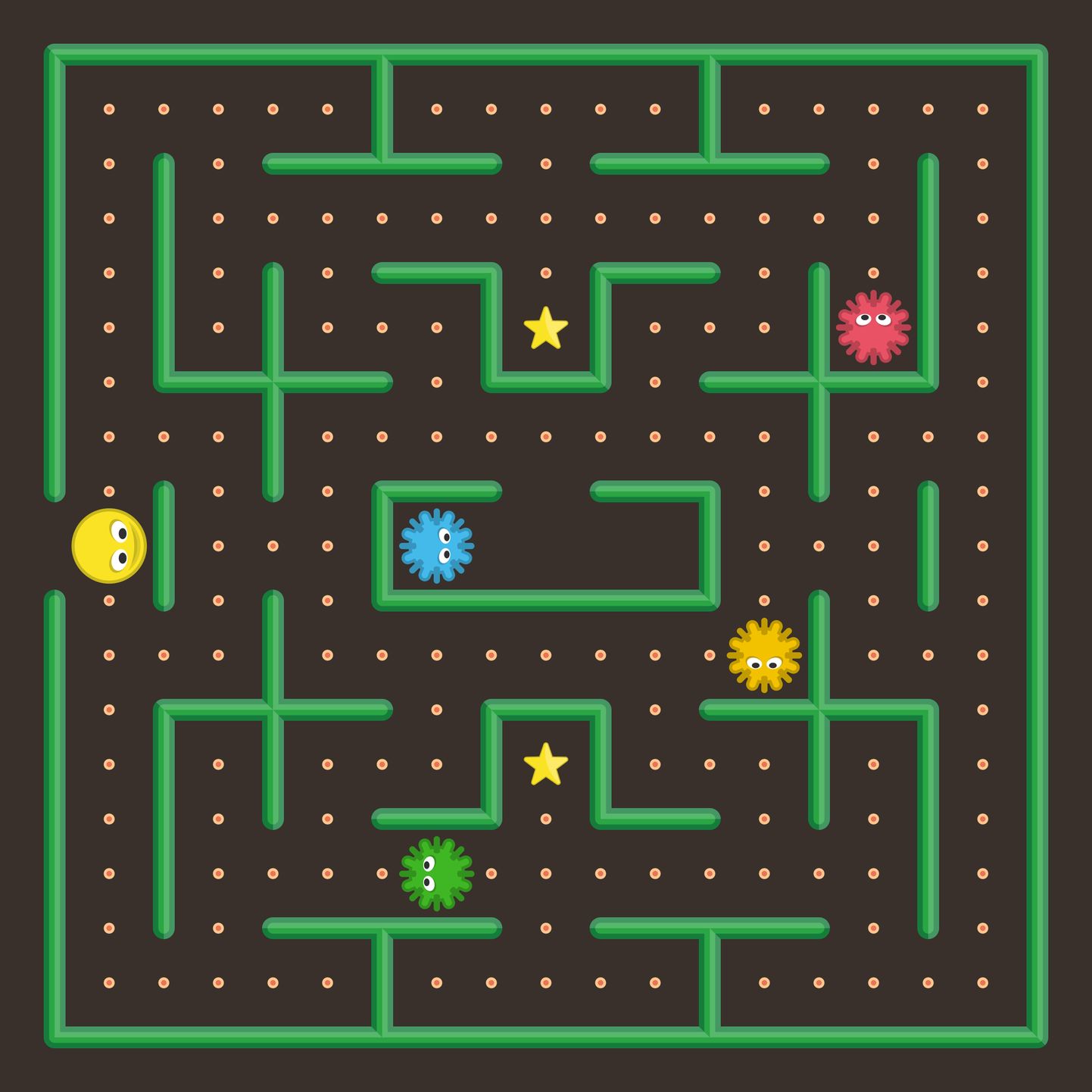 Videomäng Pac-Man.