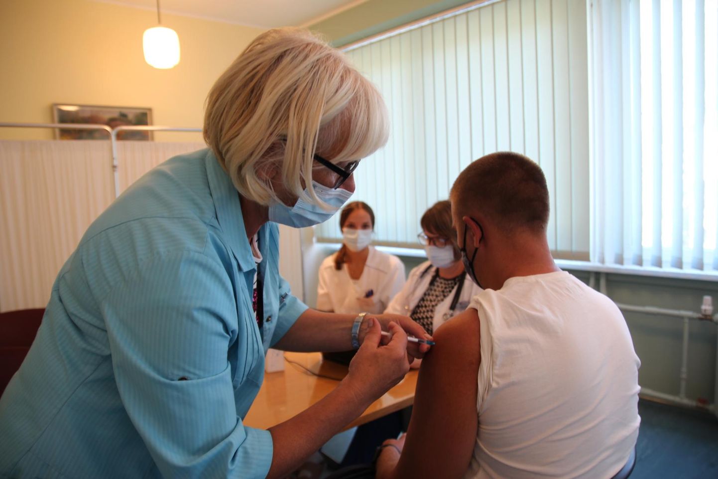 Vaktsineerimine Lõuna-Eesti haiglas.