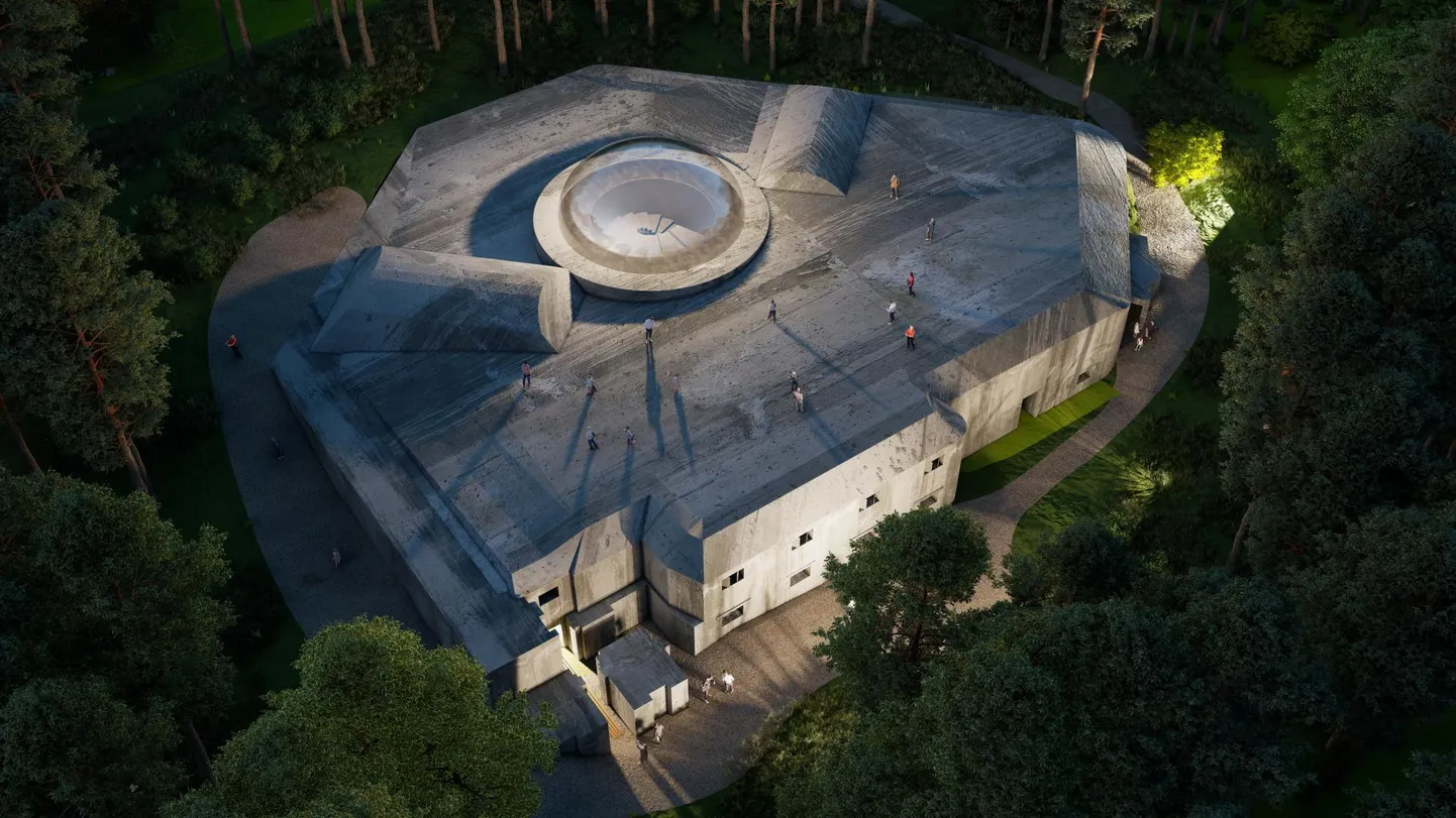 Computer graphics of the Naissaare beach battery 10A reconstruction project.