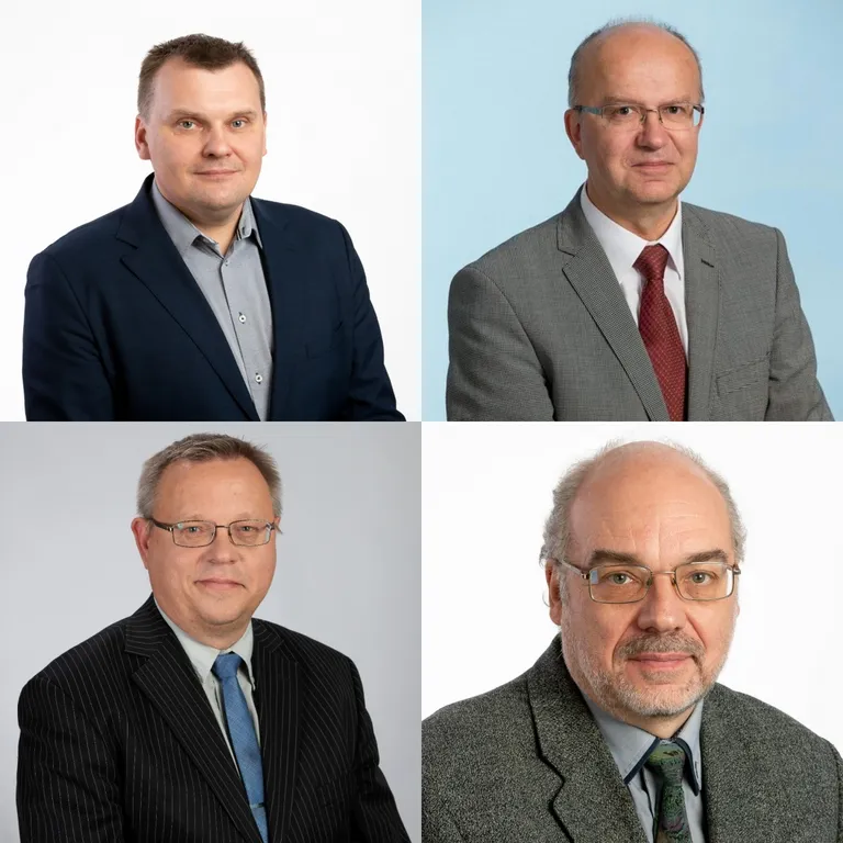 Ülemises reas Anti Selart (vasakul) ja Margus Lember, alumises reas Raul Eamets (vasakul) ja Leho Ainsaar.