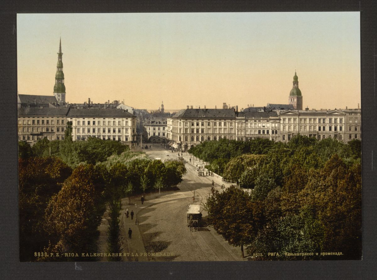 Kaļķu iela un promenāde, 1890. līdz 1900. gadam