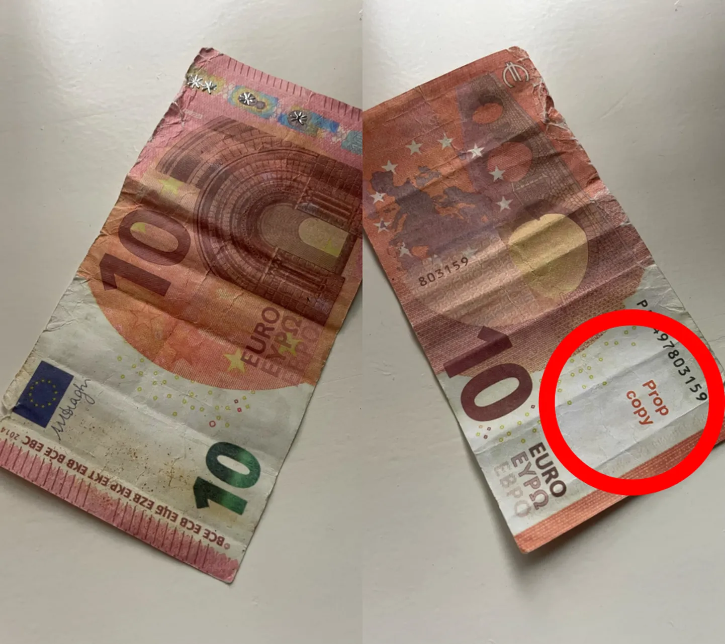 Viltotā banknote.