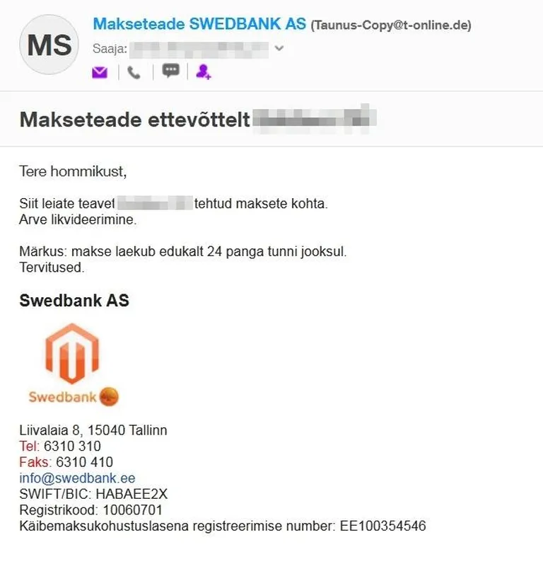 Inimeste meilile tänavu aprillis laekunud õngitsuskiri.