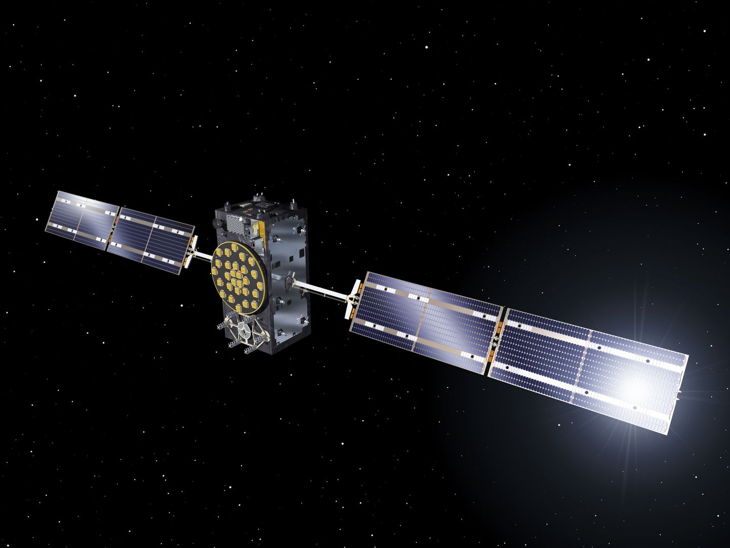 Üks Galileo programmi satelliitidest. Pilt on illustreeriv.