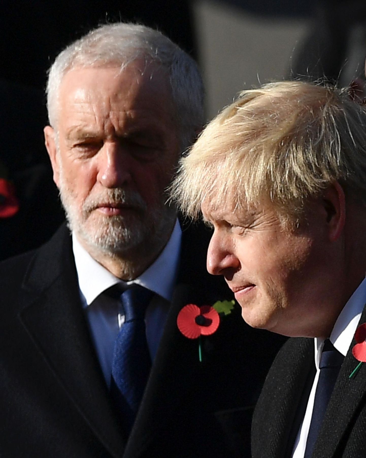 Peaminister Boris Johnson (paremal) ja opositsiooniliider Jeremy Corbyn.