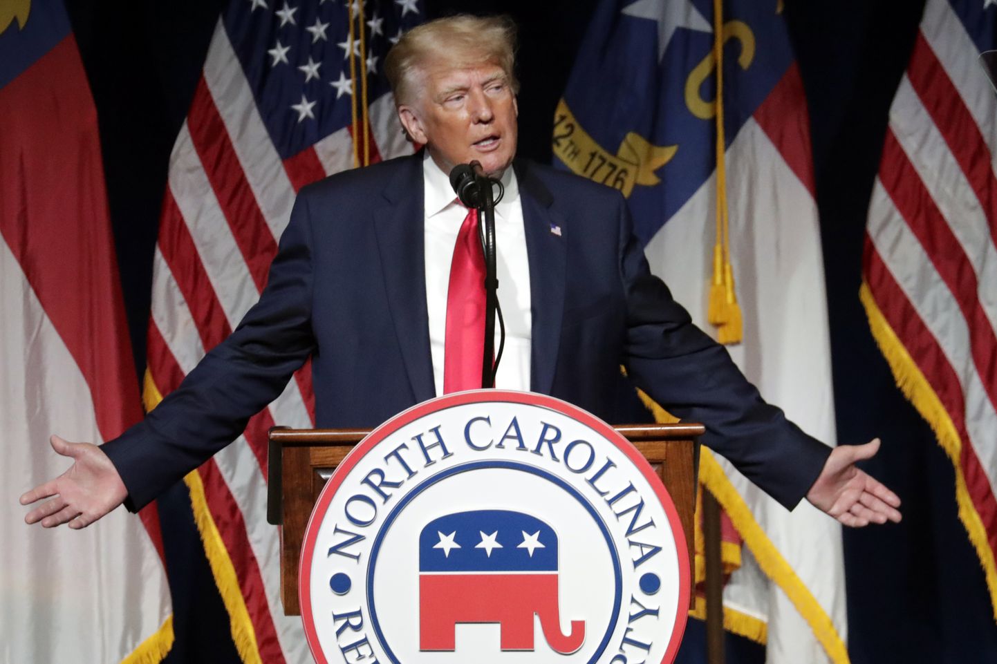 USA endine president Donald Trump esinemas Põhja-Carolina vabariiklastele.