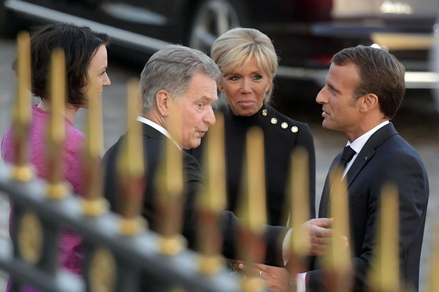 Vasakult: Soome esileedi Jenni Haukio, president Sauli Niinistö, Prantsusmaa esileedi Brigitte Macron ning riigipea Emmanuel Macron.