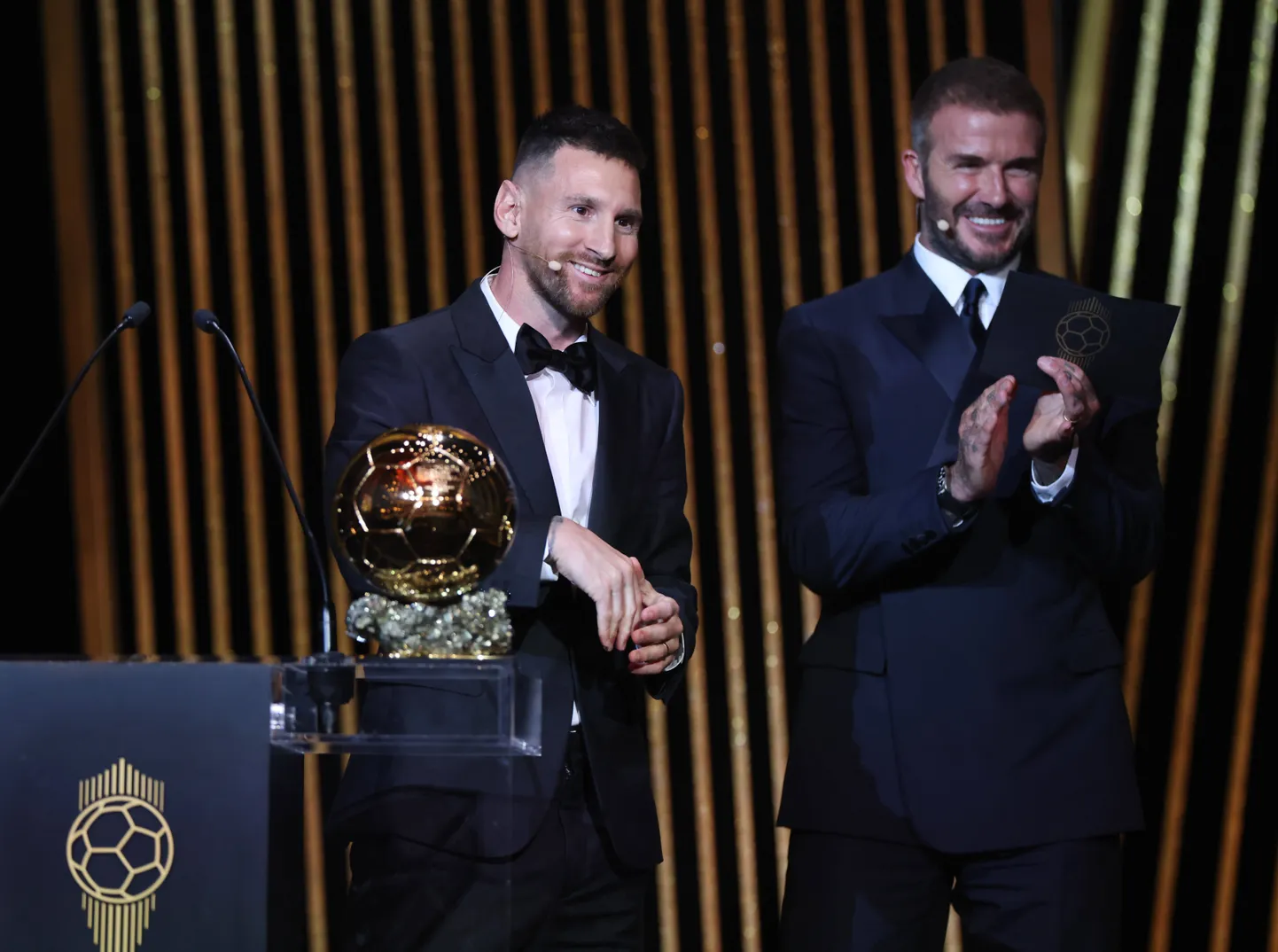 Lionel Messi (vasakul) ja Miami Interi omanik David Beckham. Messi kuulub Miami klubisse vähemalt 2025. aasta lõpuni.