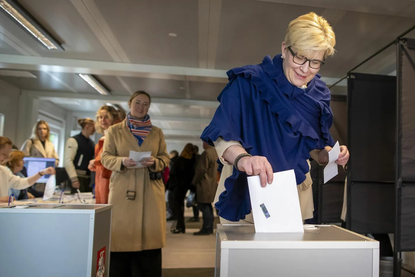 Vilniuses andis eelvalimistel hääle ka presidendiks kandideeriv peaminister Ingrida Šimonytė.