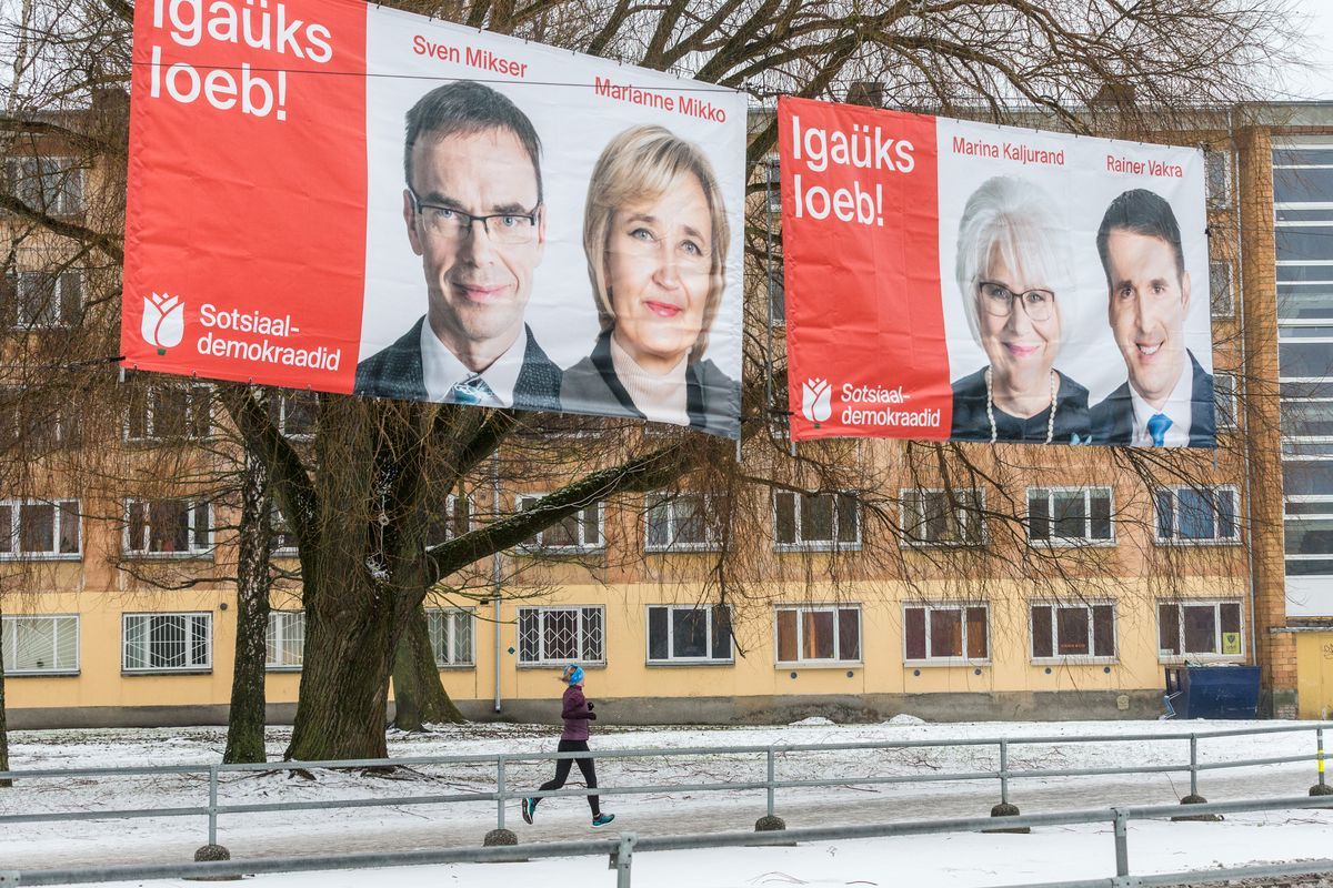 На предвыборных рекламах Рийгикогу 2019 года часто были видны те же лица, которые позже возглавили список социал-демократов на выборах в Европарламент.