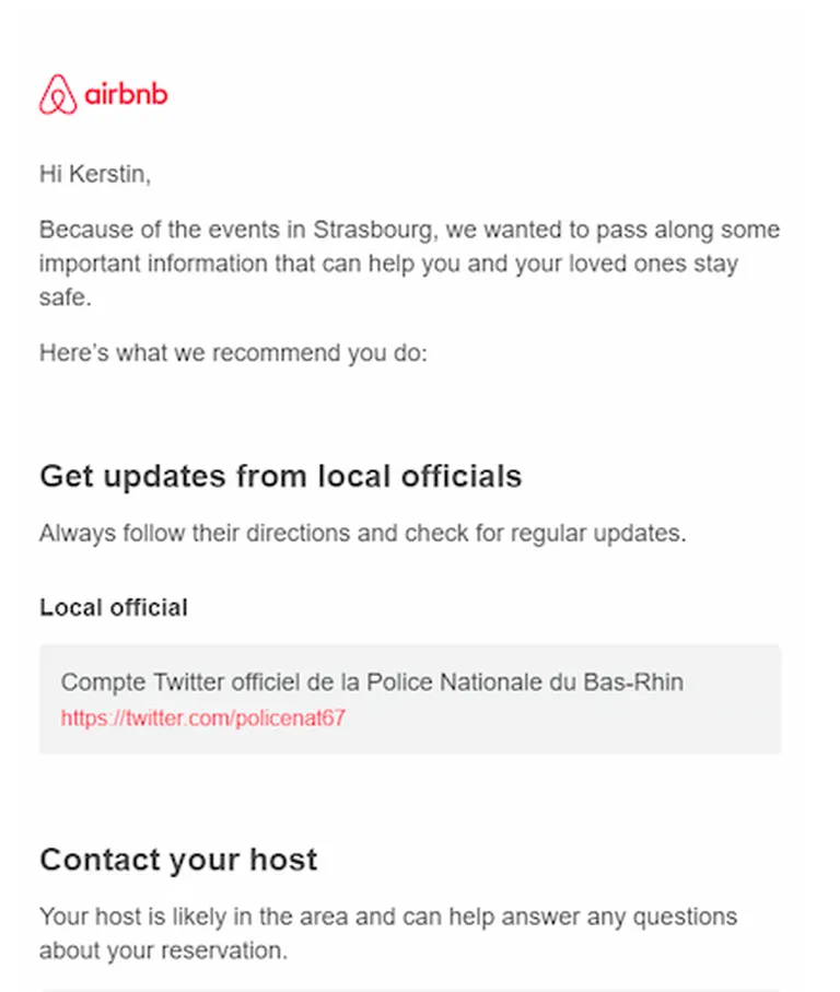 Teade saabus ka Airbnb'lt.