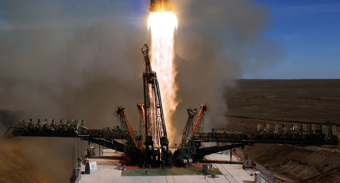 Sojuz raketi start.
