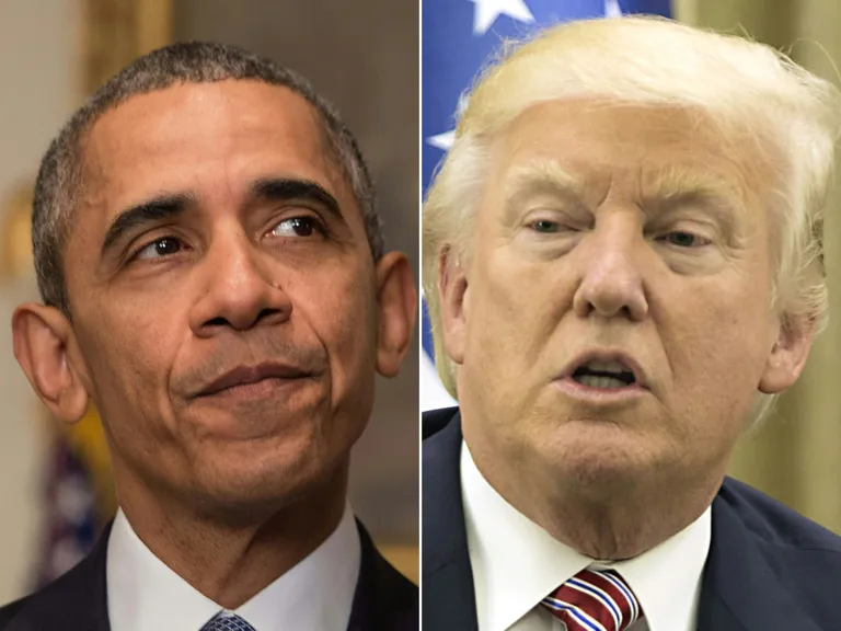 Barack Obama ja Donald Trump.