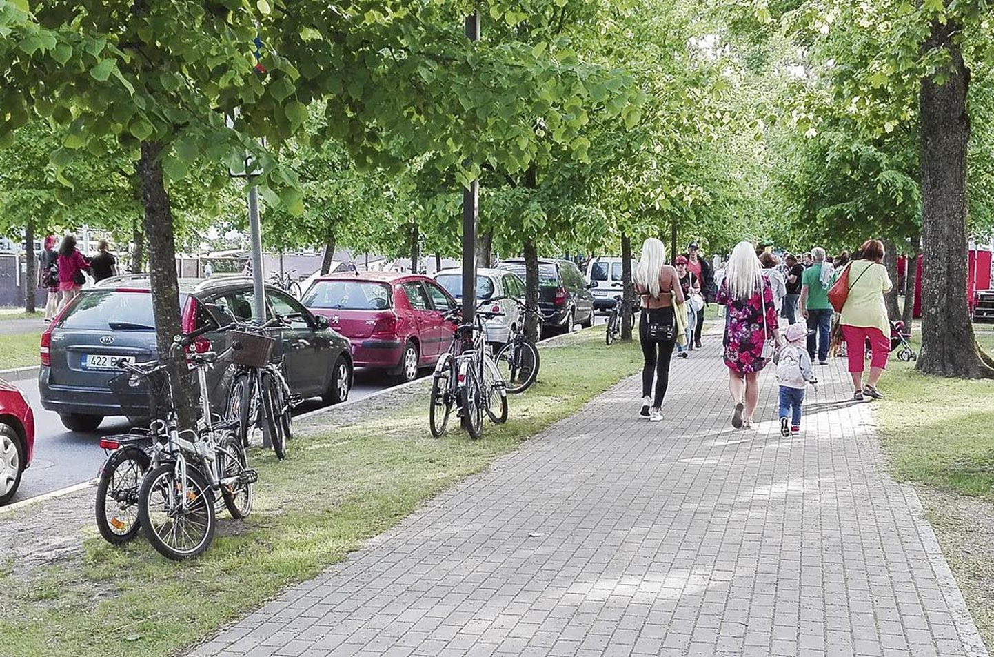 Pärnu kesklinnas tekitab ratturitele peavalu parkimiskoha leidmine. Läinud nädalavahetusel Grillfestil kasutasid nutikad külalised rataste lukustamiseks puid.