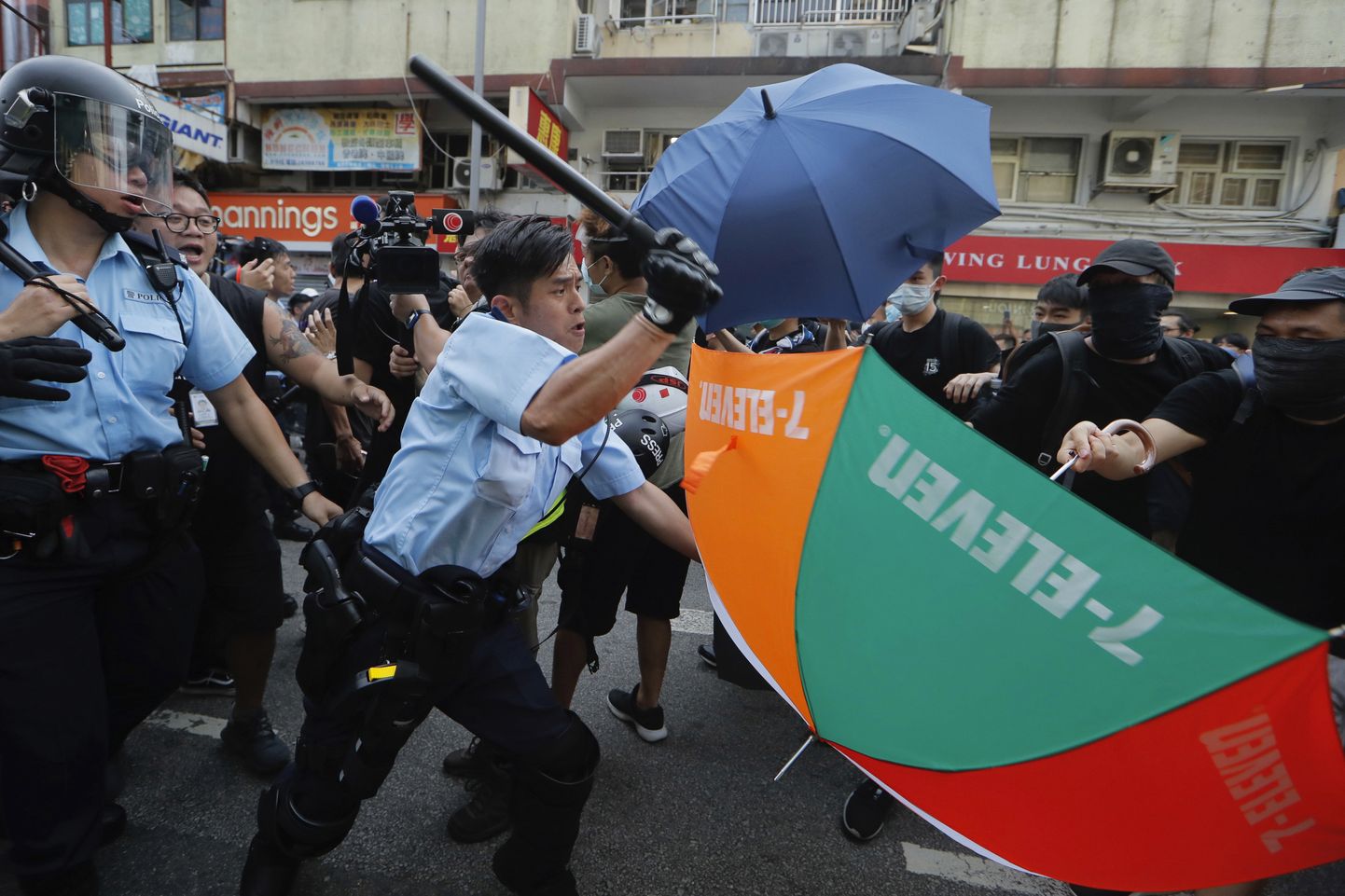 Protesti Honkongā.