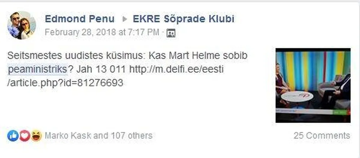Kuidas manipuleerida avalik arvamusega. Kõigepealt üleskutse...