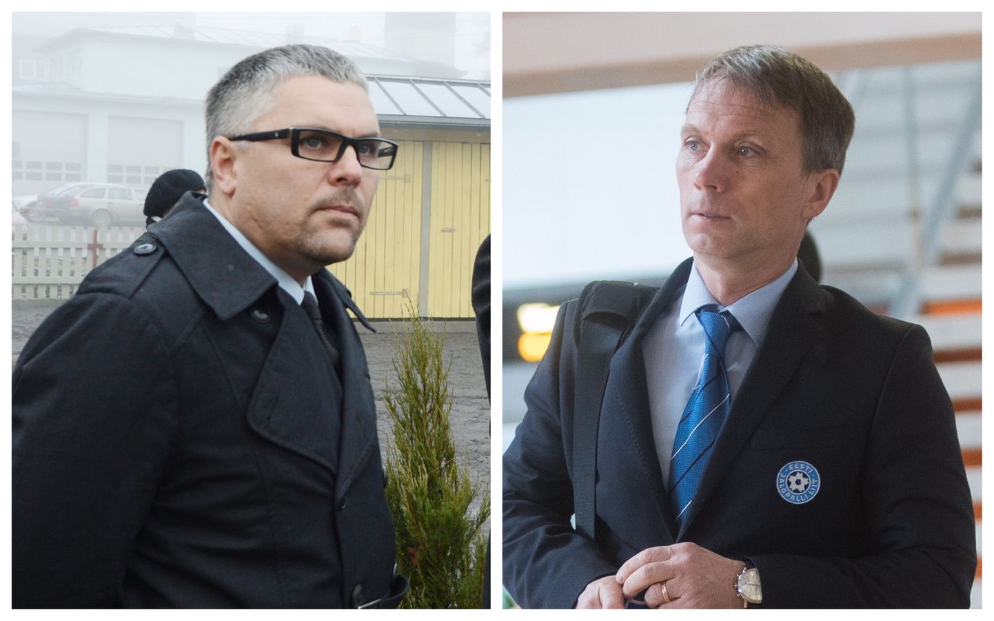 Nõmme Kalju president Kuno Tehva (vasakul) ja Eesti koondise peatreener Martin Reim.