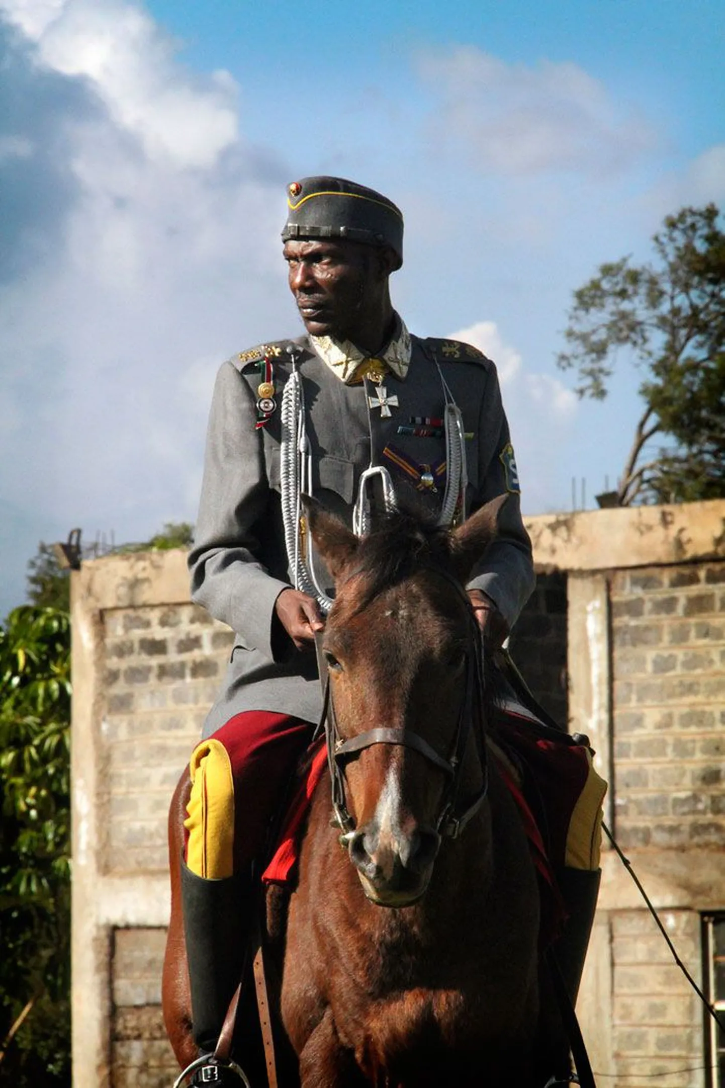 Kenya näitleja Telley Savalas Otieno Soome marssali Mannerheimi rollis.
