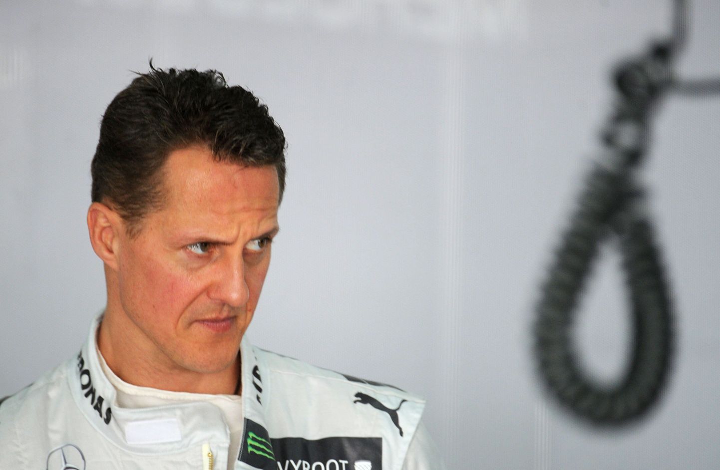 Mercedes GP piloot Michael Schumacher.