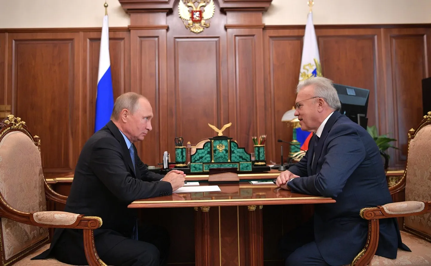 Vladimir Putin ja Aleksandr Uss 2017. aastal.