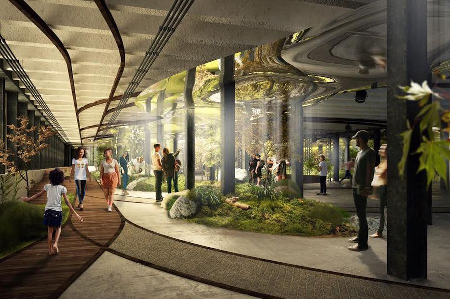 Selline peaks hakkama välja nägema maailma esimene allmaapark The Lowline Manhattanil.
