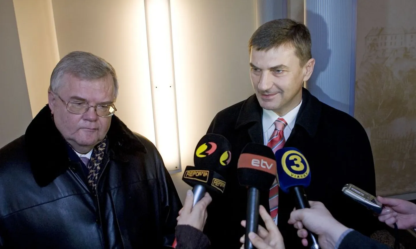 Edgar Savisaar ja Andrus Ansip..