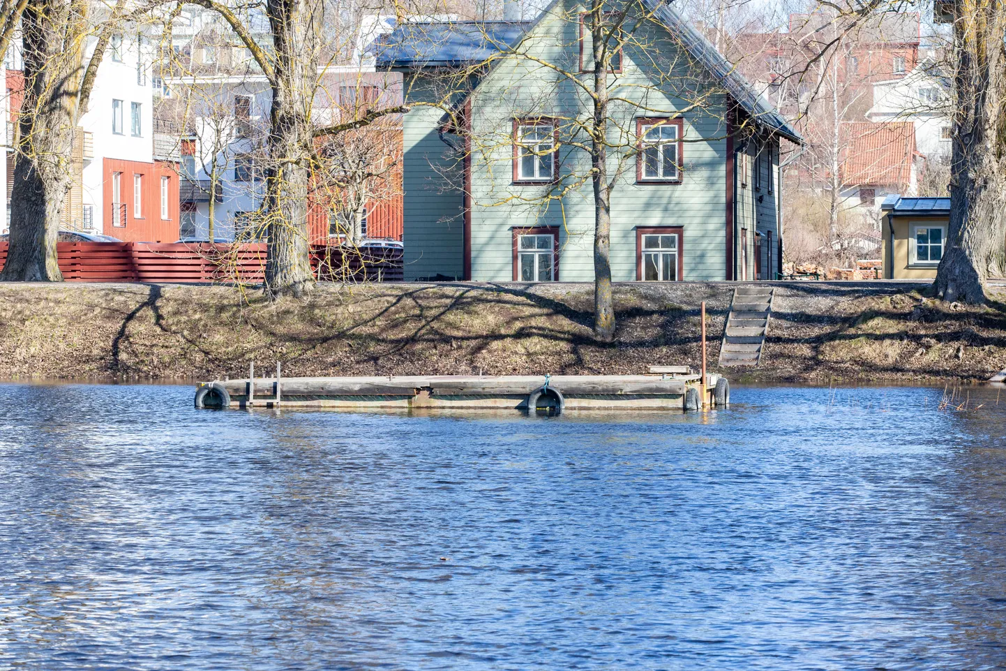 Kevadine suurvesi Emajõe kallastel.