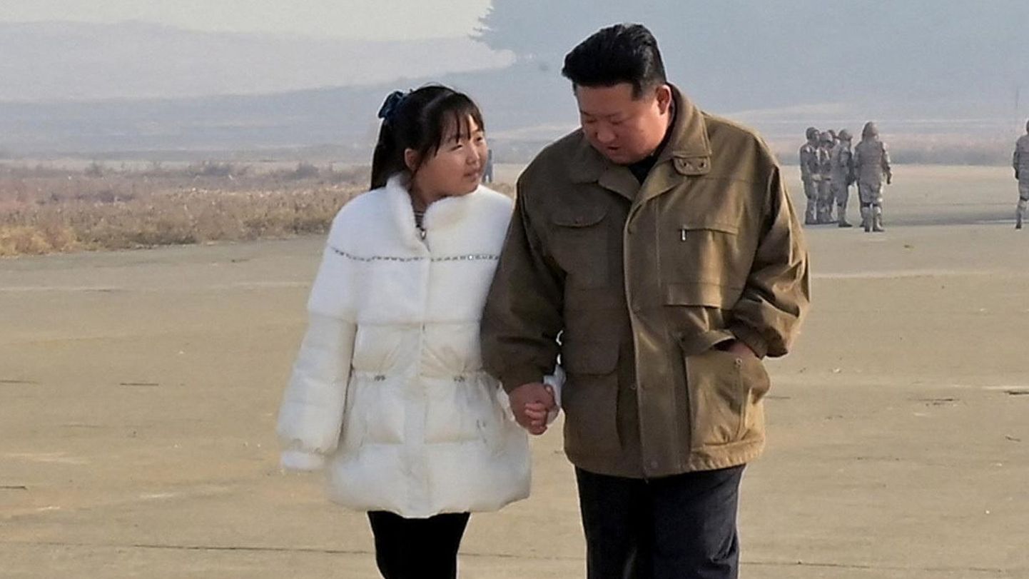 Ким Чен Ын с дочерью