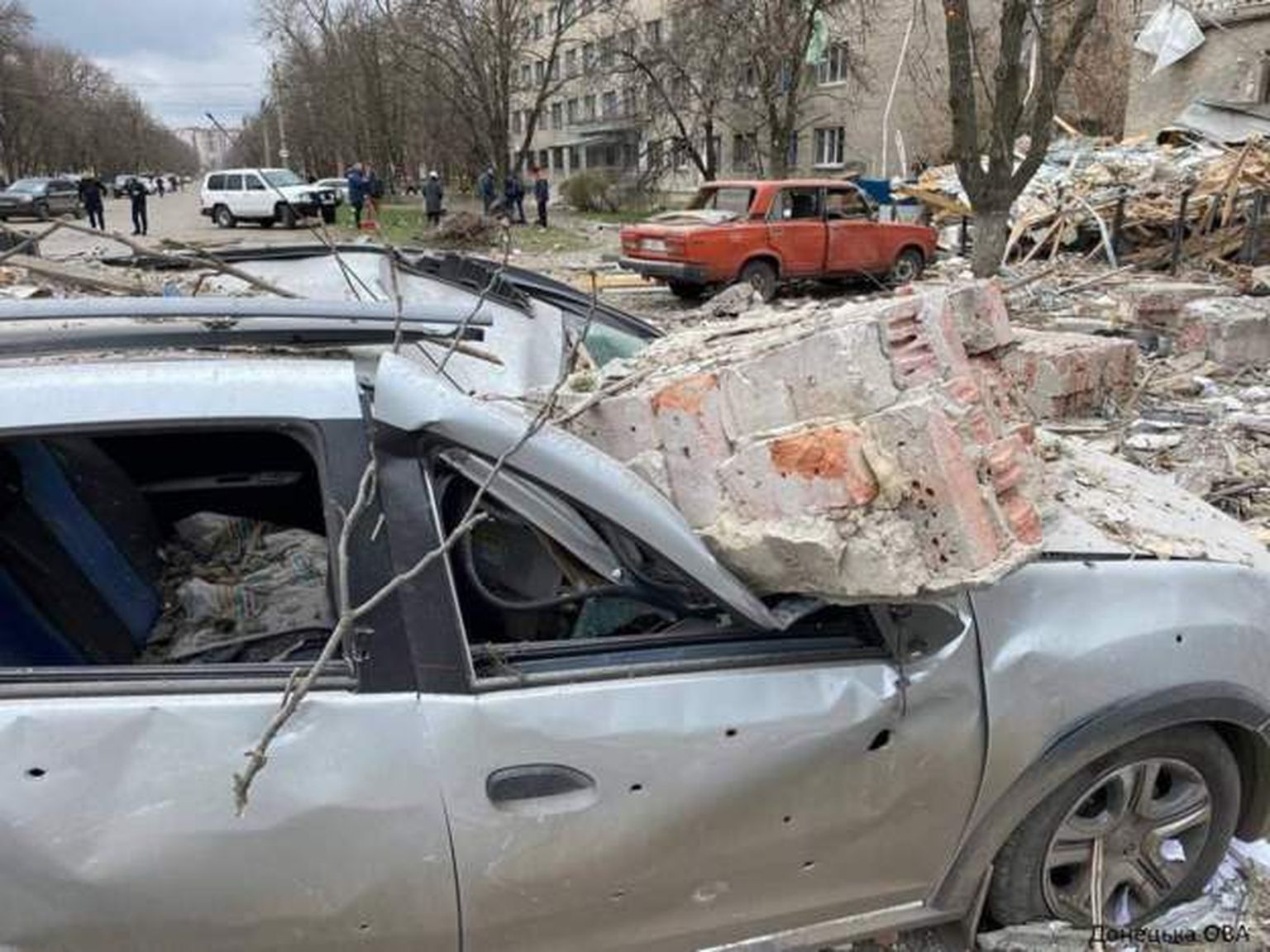 Славянск после обстрела. 27 марта 2023 года