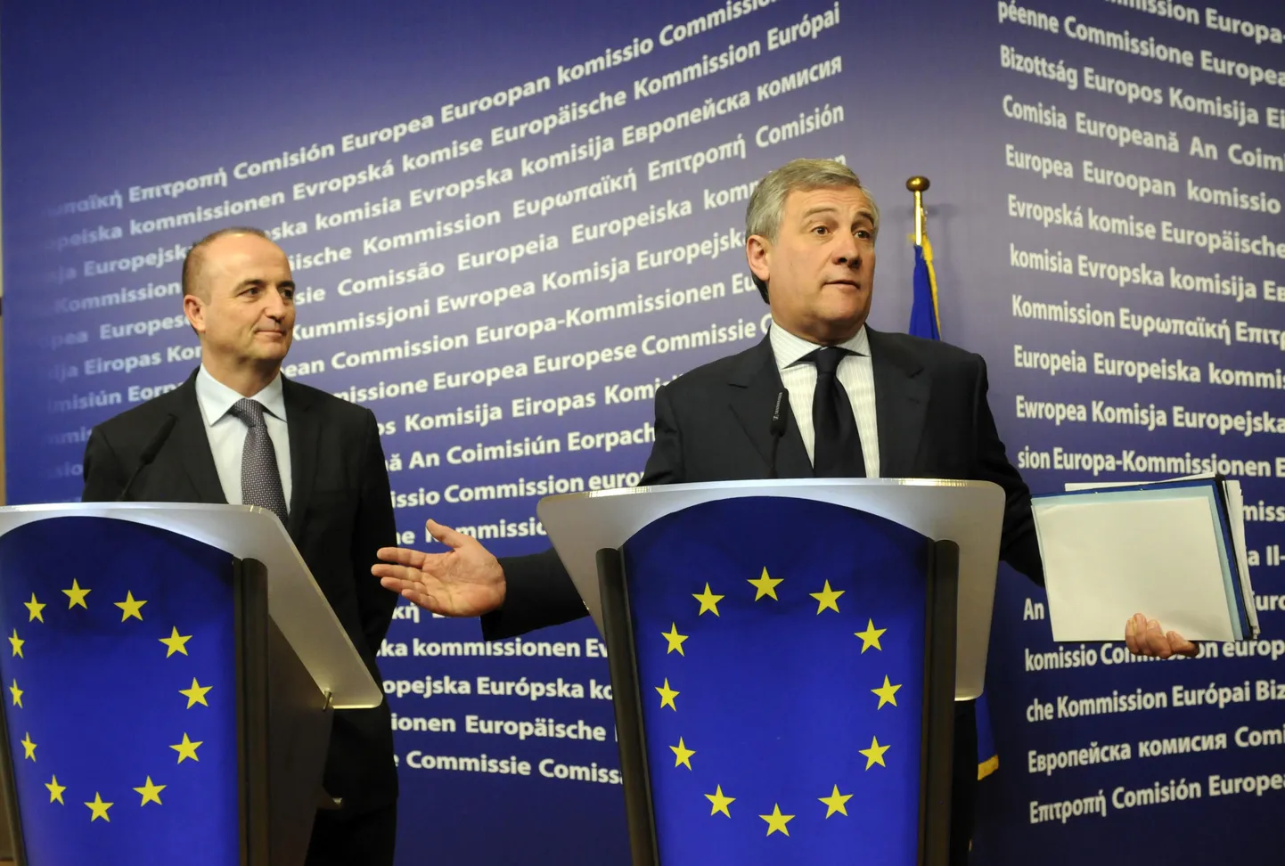 Комиссар ЕС по вопросам предпринимательства и промышленности Антонио Таяни (Antonio Tajani)
