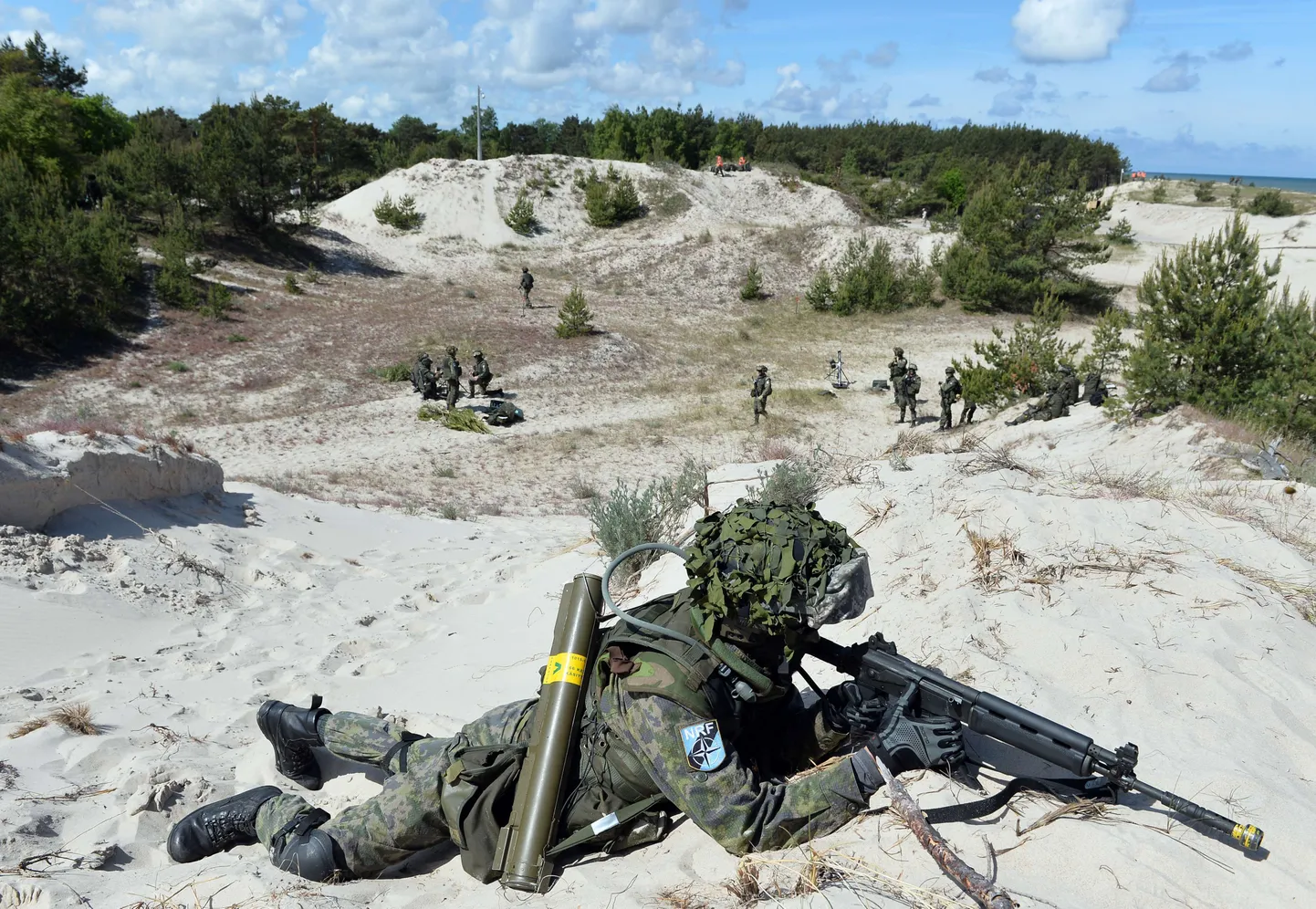 NATO kiirreageerimisjõudude sõdur BALTOPS õppustel Poolas.