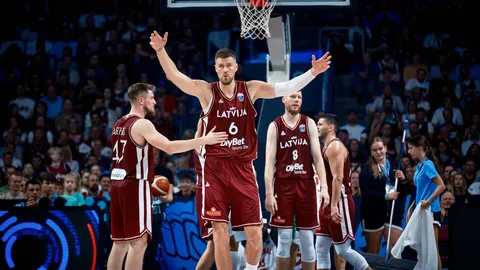 Latvijska košarkarska reprezentanca zadovoljna s prikazano igro na evropskem prvenstvu